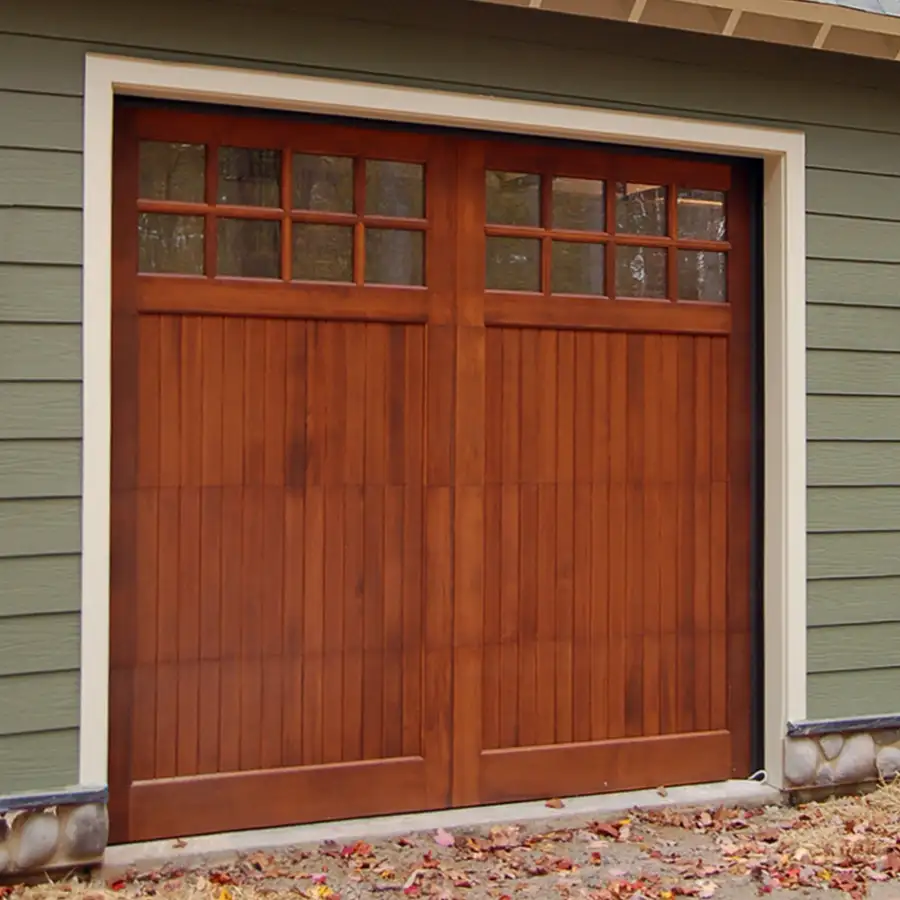 Clear Cedar Overhead Garage Doors