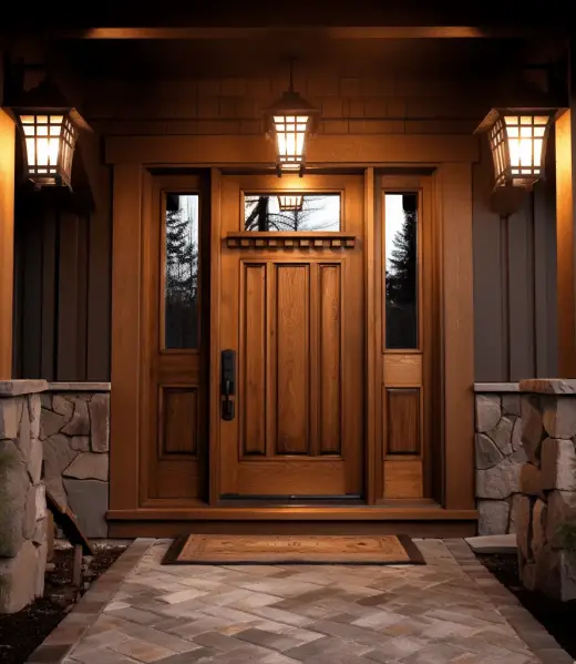 craftsman-style-wooden-front-door