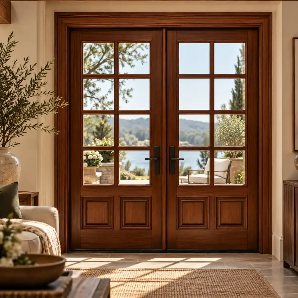 Mahogany patio doors